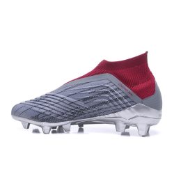 Pogba PP adidas Predator 18+ FG fodboldstøvler til børn - Grå Rød_4.jpg